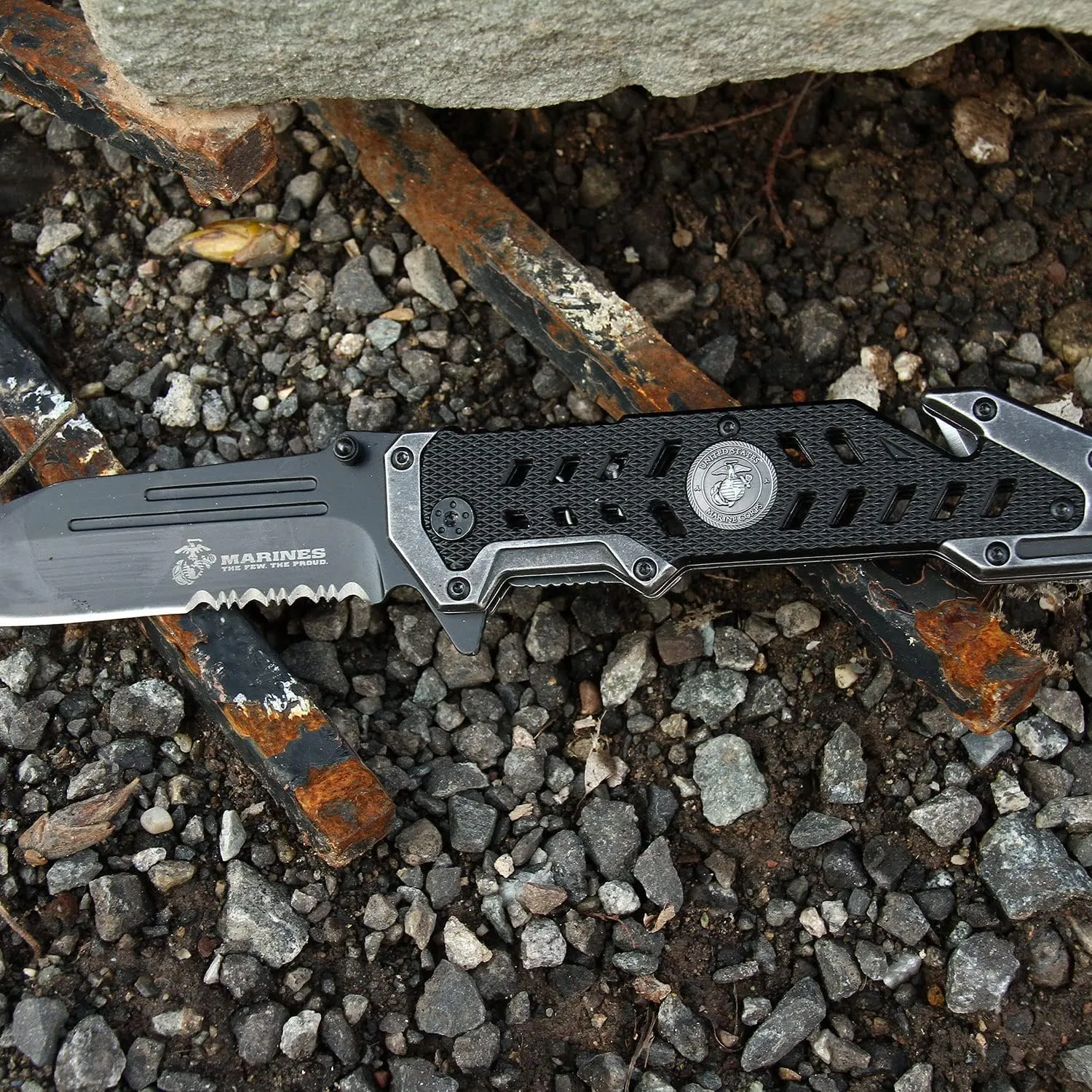 U.S. Marines by Mtech USA M-A1052 Series Spring Assist Folding Knife, 5-Inch Closed