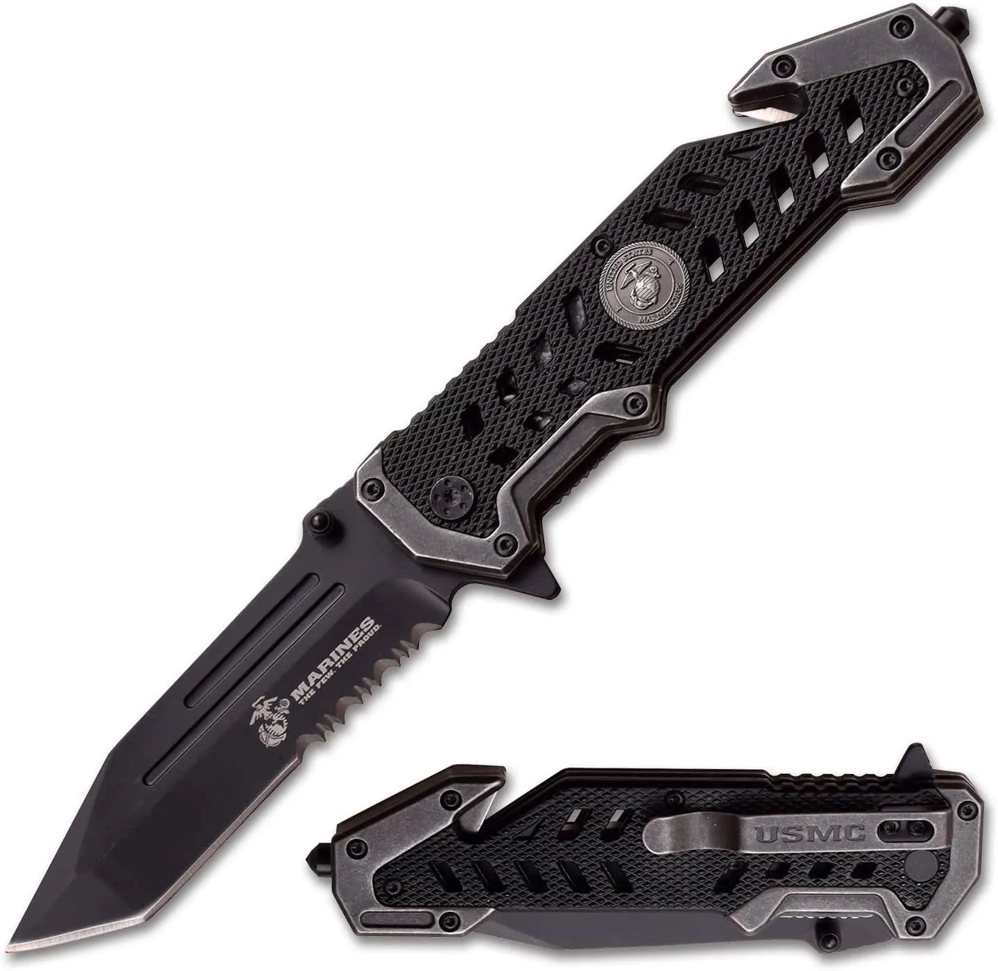 U.S. Marines by Mtech USA M-A1052 Series Spring Assist Folding Knife, 5-Inch Closed