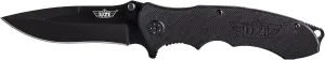 UZI UZK-FDR-006 Responder VI Folding Knife with Partially Serrated Stainless Steel Blade/Metal Pocket Clip and G10 Handle, Black
