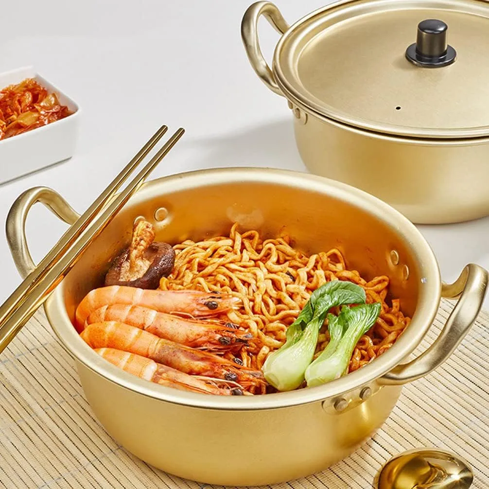 Vaguelly 1pc Korean Instant Noodle Pot Aluminum Household Small Tools