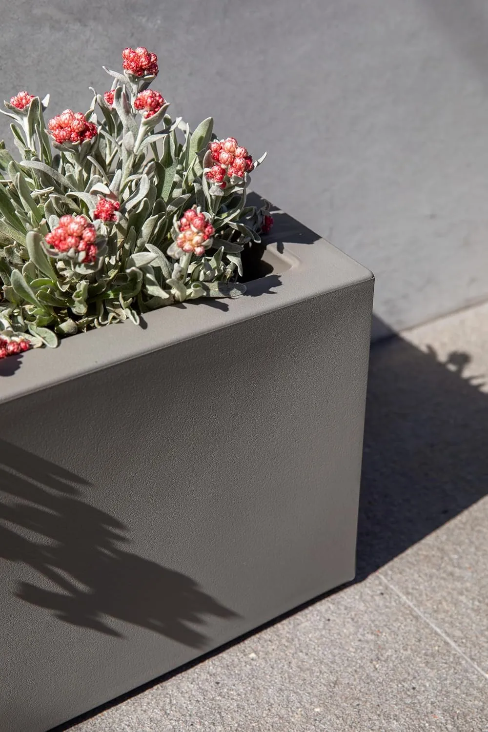 Veradek Block Series Window Box Planter - Rectangular Flower Pot for Indoor or Outdoor Window Sill/Balcony | All-Weather Use with Drainage Holes | Modern Décor for Succulents, Herbs, Small Plants