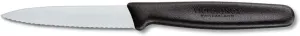 Victorinox 3.25 Inch Paring Knife with Serrated Edge, Spear Point, Black