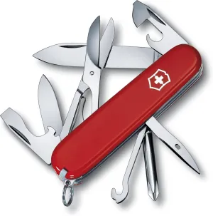 Victorinox Super Tinker Swiss Army Knife, 14 Function Swiss Made Pocket Knife with Large Blade, 2 Screwdrivers and Multipurpose Hook - Red