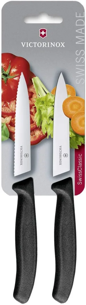 Victorinox Swiss Classic Paring Knife Set, 2 Knifes, 10 cm, pointed tip