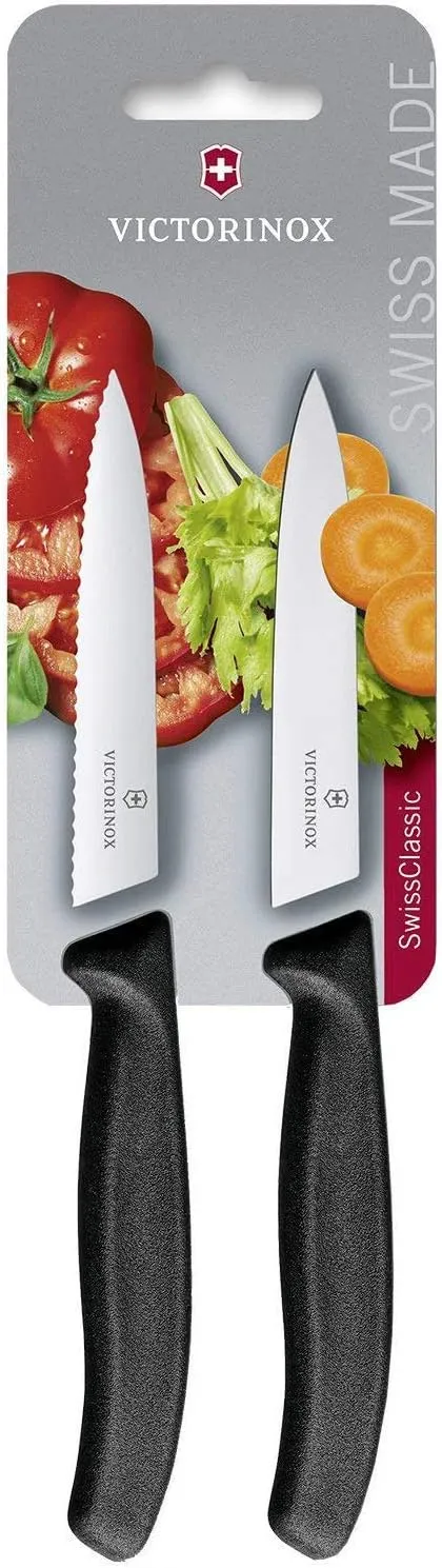 Victorinox Swiss Classic Paring Knife Set, 2 Knifes, 10 cm, pointed tip