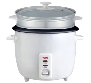 Von VSRC18BSW 1.8Liters Rice Cooker - Non-Stick coated inner pot, Removable pot for easy cleaning