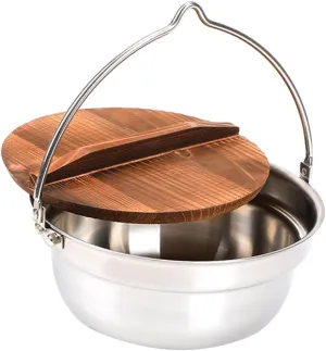 VOSAREA Camping Cooking Pot Stainless Steel Pot Sets for Outdoor Use Heat Resistant
