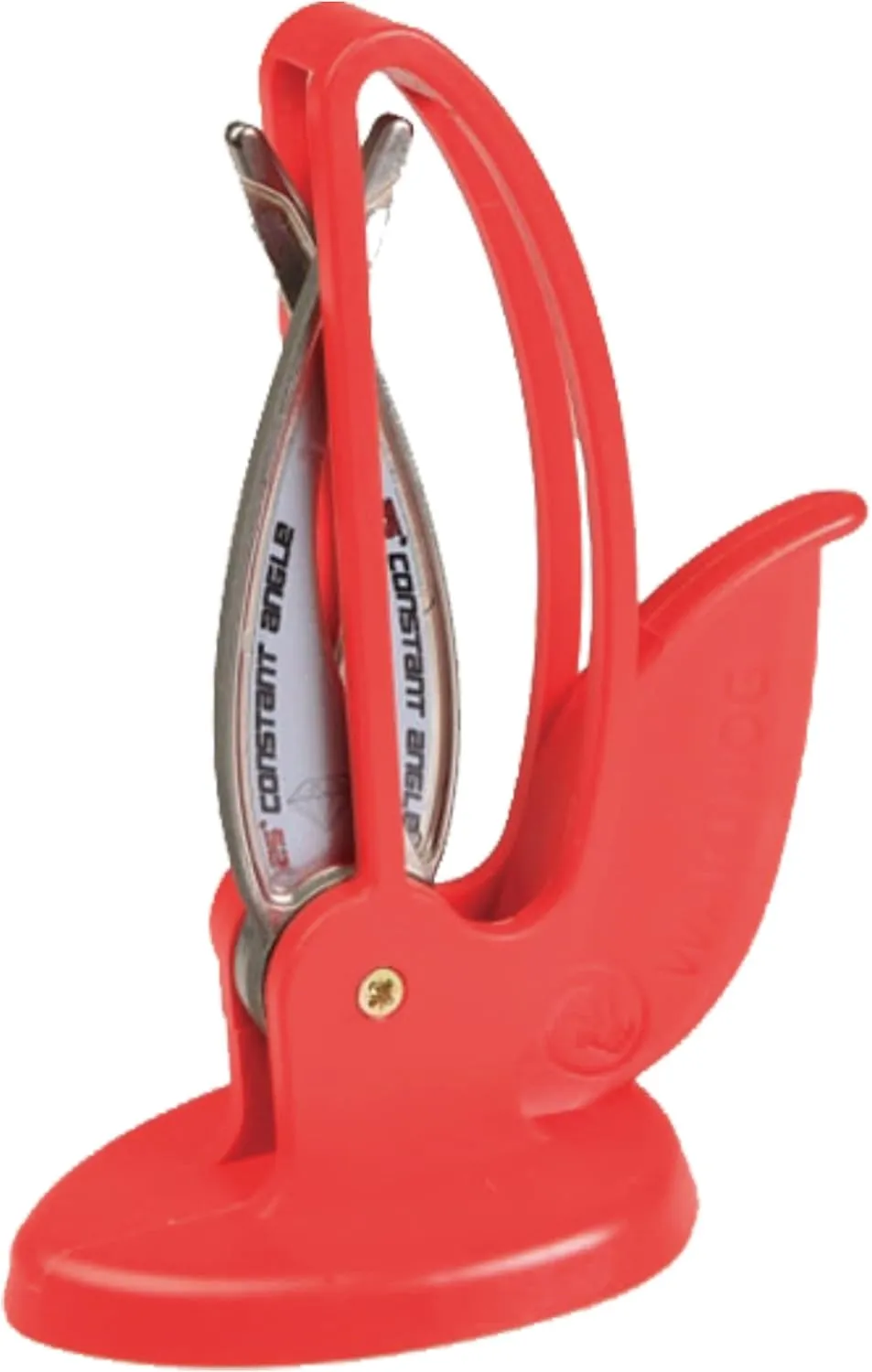 Warthog V-Sharp CURVE Professional Knife Sharpener System, 25 Degree Angle Knife Sharpener, 325 Grit Diamond Hones, Kitchen Tools, Easy to Use, Lightweight, No Adjustments, Ultra Compact, Red