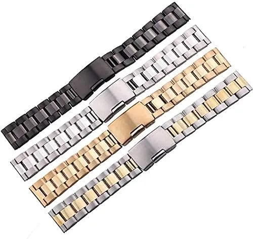 Watch Strap Solid Stainless Steel Watch Band 18mm 20mm 22mm 24mm Gold Silver Black watchbands Accessories