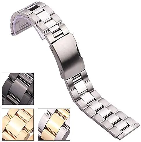 Watch Strap Solid Stainless Steel Watch Band 18mm 20mm 22mm 24mm Gold Silver Black watchbands Accessories