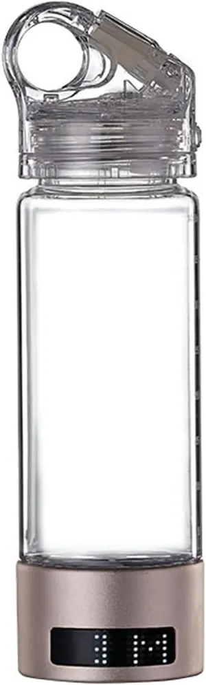Water Purifiers, 400Ml Hydrogen Rich Water Bottle Generator Ionizer Alkaline Water Energy Flask with LED Screen Shows Ionizer Mode 3Mins and 6Mins Make High Concentration Hydrogen Water Discharge Oz