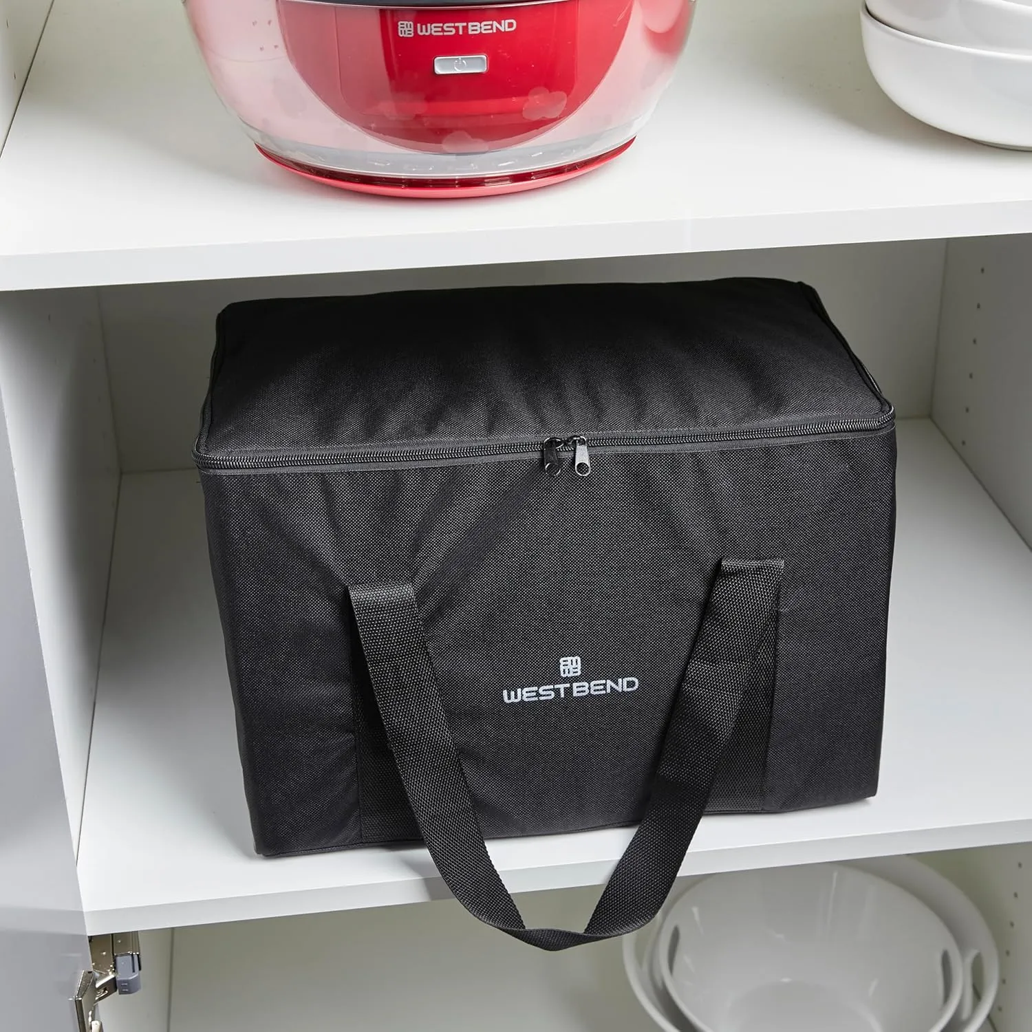 West Bend Versatility Plus Slow Cooker, Large-Capacity Non-Stick Multicooker with Variable Temperature Control, 20 Cooking Functions, 6-Quart, Red