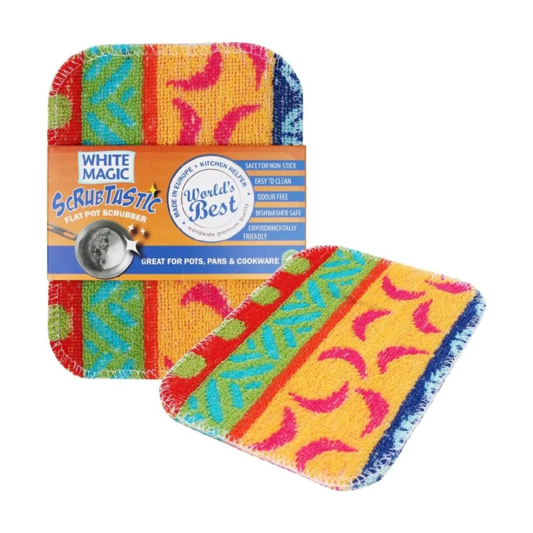 White Magic Scrubtastic Flat Pot Scrubber