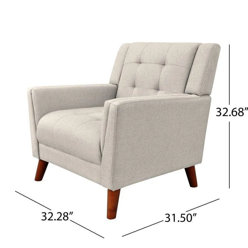 Wide Tufted Arm Chair for living room
