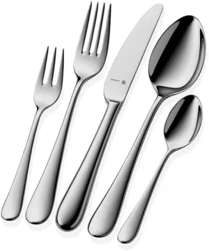 WMF Cutlery Set Merit Cromargan Protect Stainless Steel Polished Extremely Scratch Resistant with Inserted Blade (30-Pieces for 6 People)