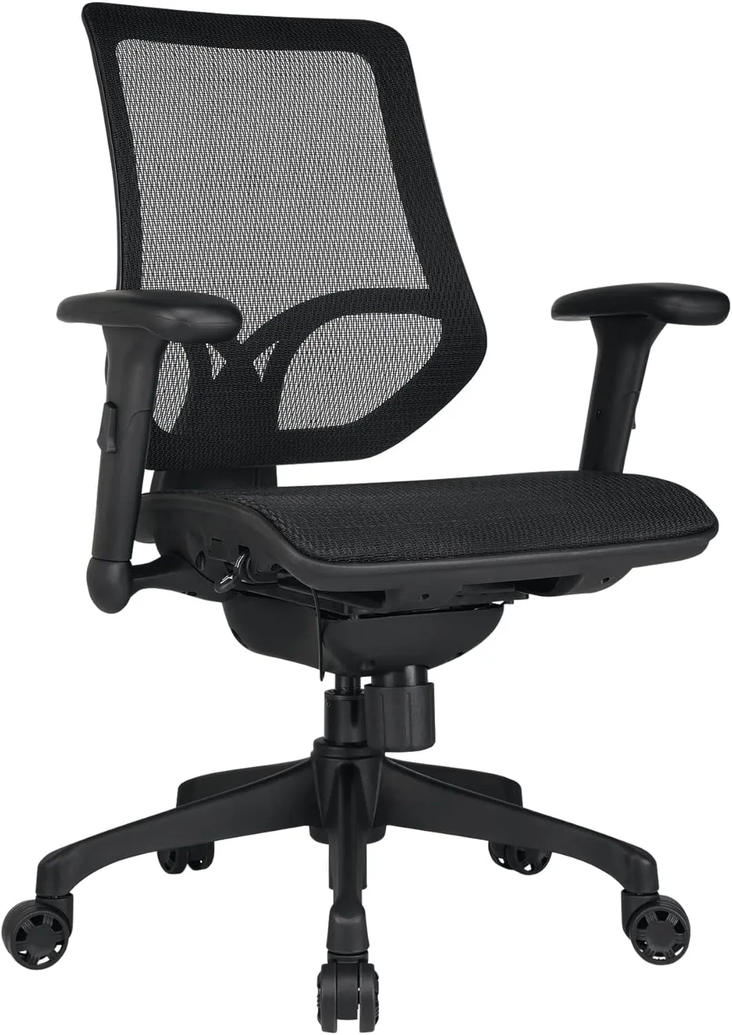 WorkPro® 1000 Series Ergonomic Mesh/Mesh Mid-Back Task Office Chair, Black/Black, BIFMA Compliant