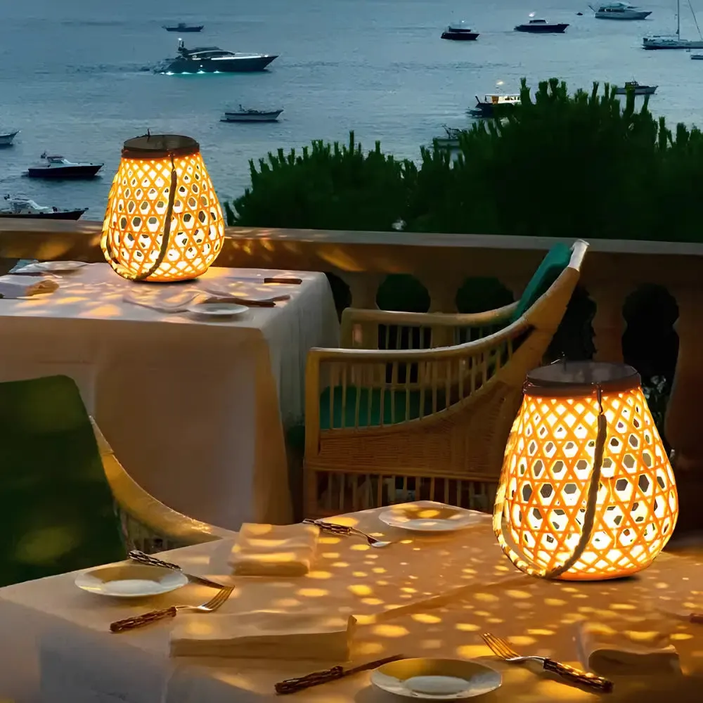 Woven Solar Lantern Light