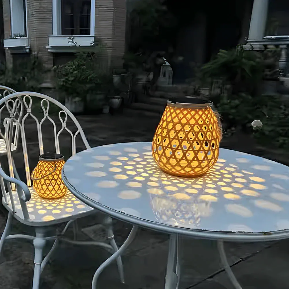 Woven Solar Lantern Light
