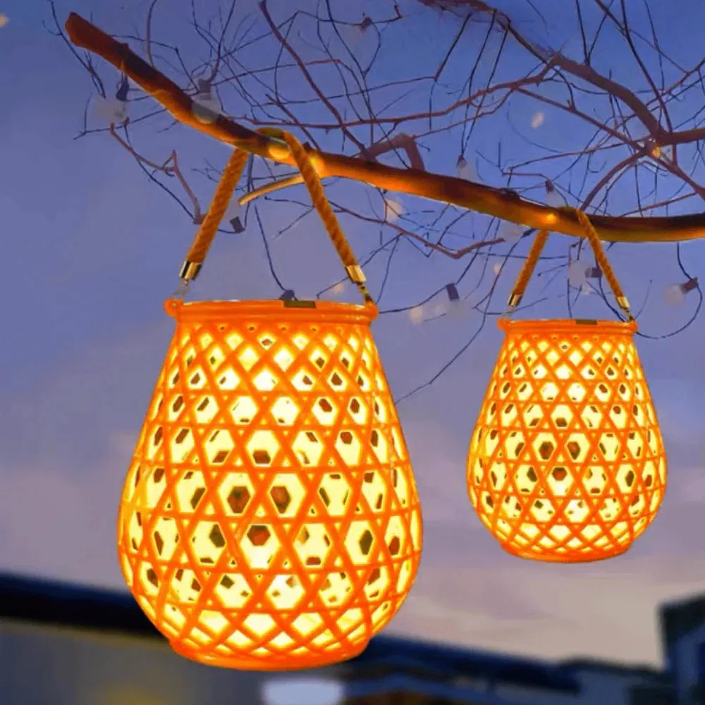 Woven Solar Lantern Light