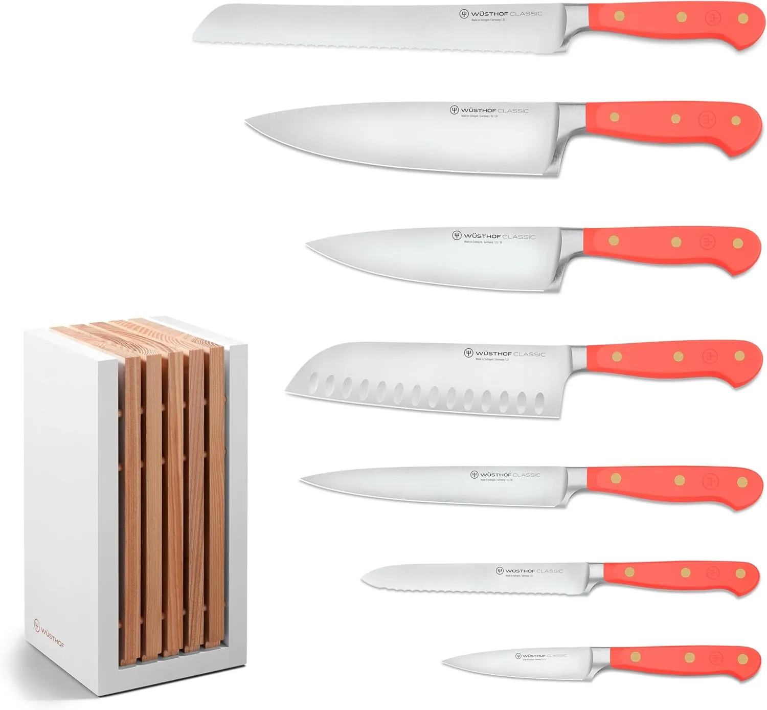 WÜSTHOF Classic Coral Peach 8 Piece Knife Block Set