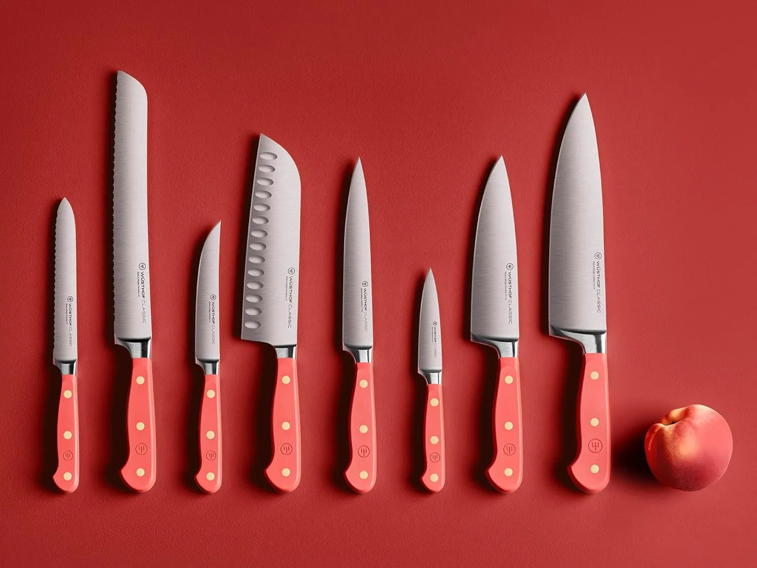 WÜSTHOF Classic Coral Peach 8 Piece Knife Block Set