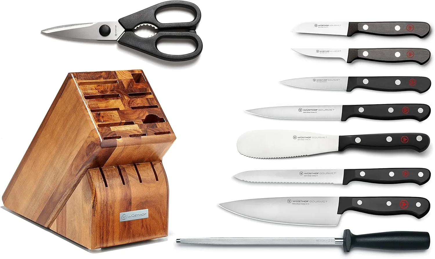 WÜSTHOF Gourmet 10-Piece Knife Block Set