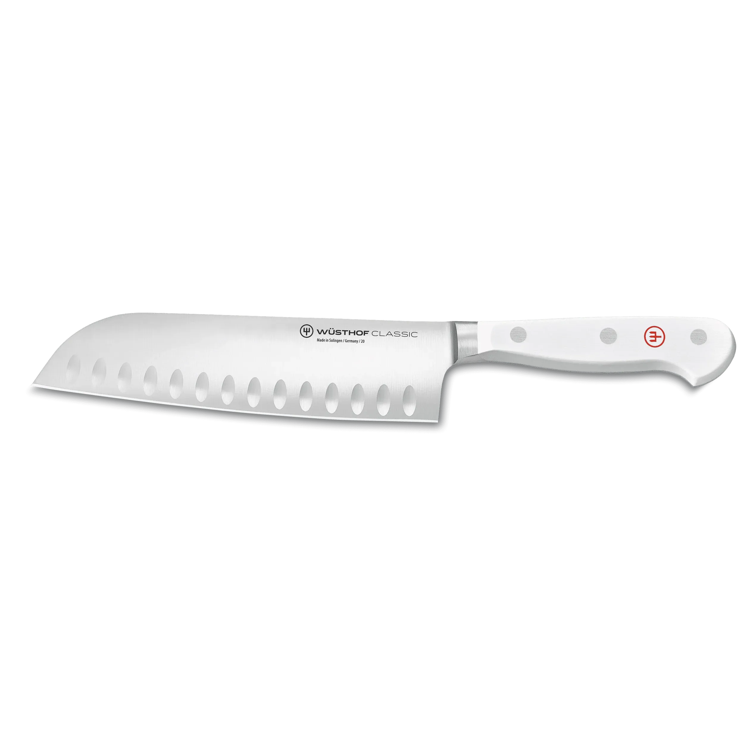 Wusthof Classic White Nine Piece Knife Block Set with Stainless Steel Knives