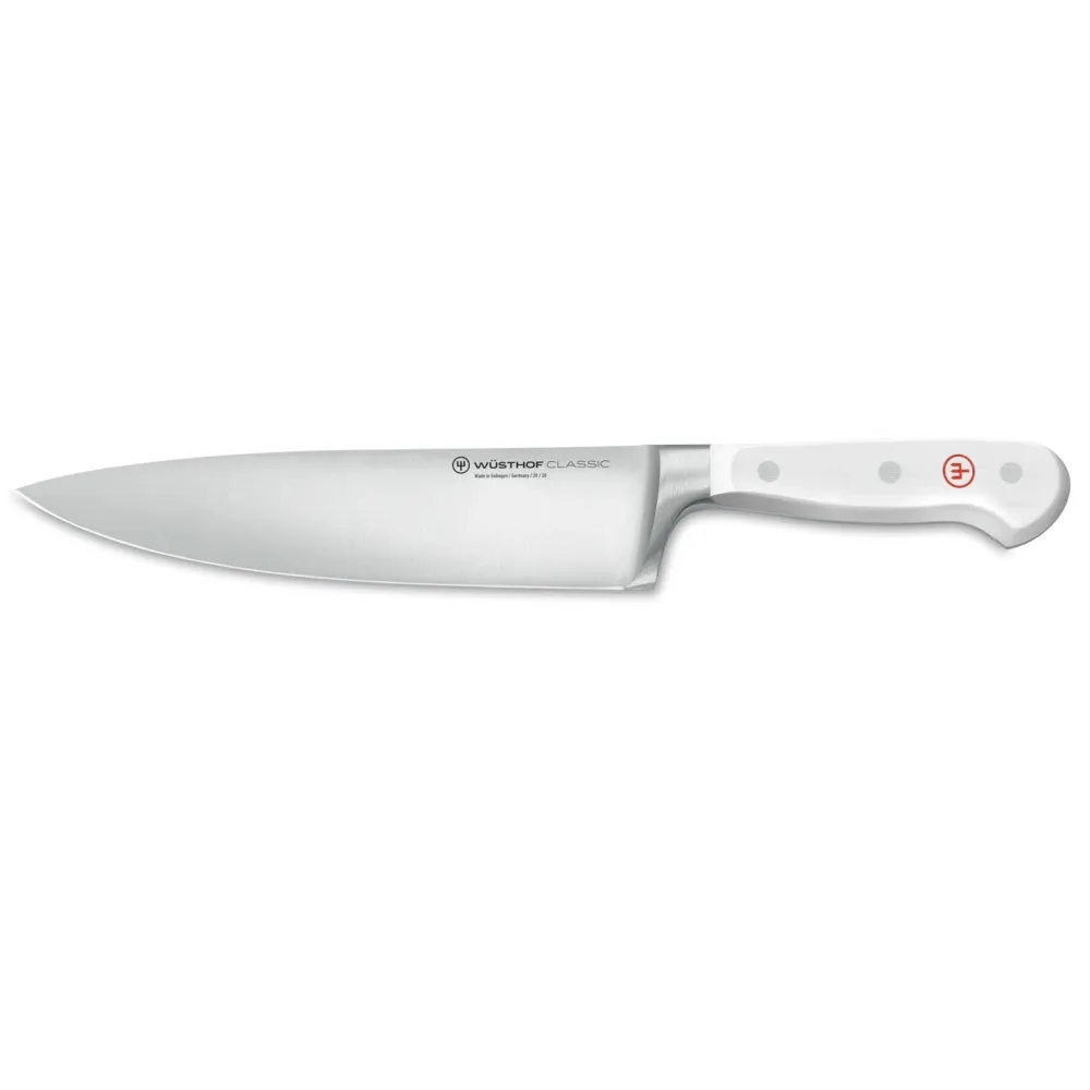 Wusthof Classic White Nine Piece Knife Block Set with Stainless Steel Knives