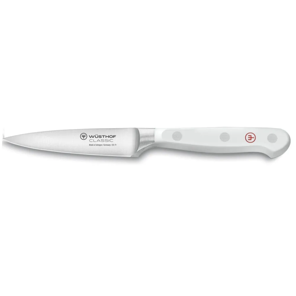Wusthof Classic White Nine Piece Knife Block Set with Stainless Steel Knives