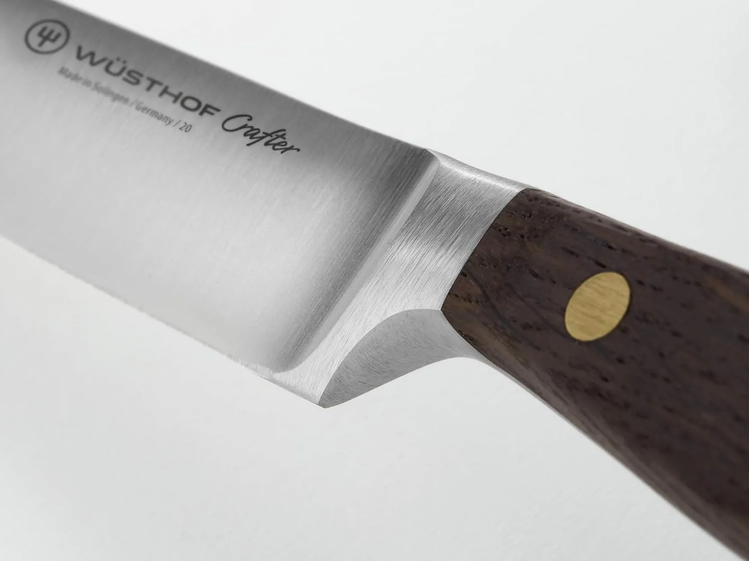 Wusthof Crafter 9" Stainless Steel Double-Serrated Bread Knife with Smoked Oak Handle