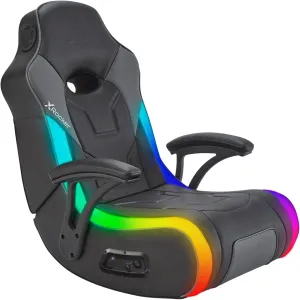 X Rocker Video Gaming Chair for Adults, XL Floor Rocker Chair with Built-in Audio Speakers, Foldable for Bedroom or Game Room, Gifts for Gamers