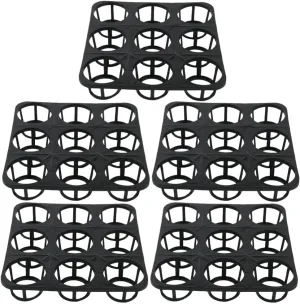 Yardwe Plastic Germination Tray Racks 5pcs Plant Pots Drainage Trays for Gardening
