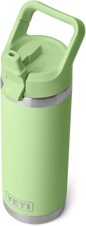 YETI Rambler 18 oz Bottle, Vacuum Insulated, Stainless Steel with Color Matching Straw Cap, Key Lime