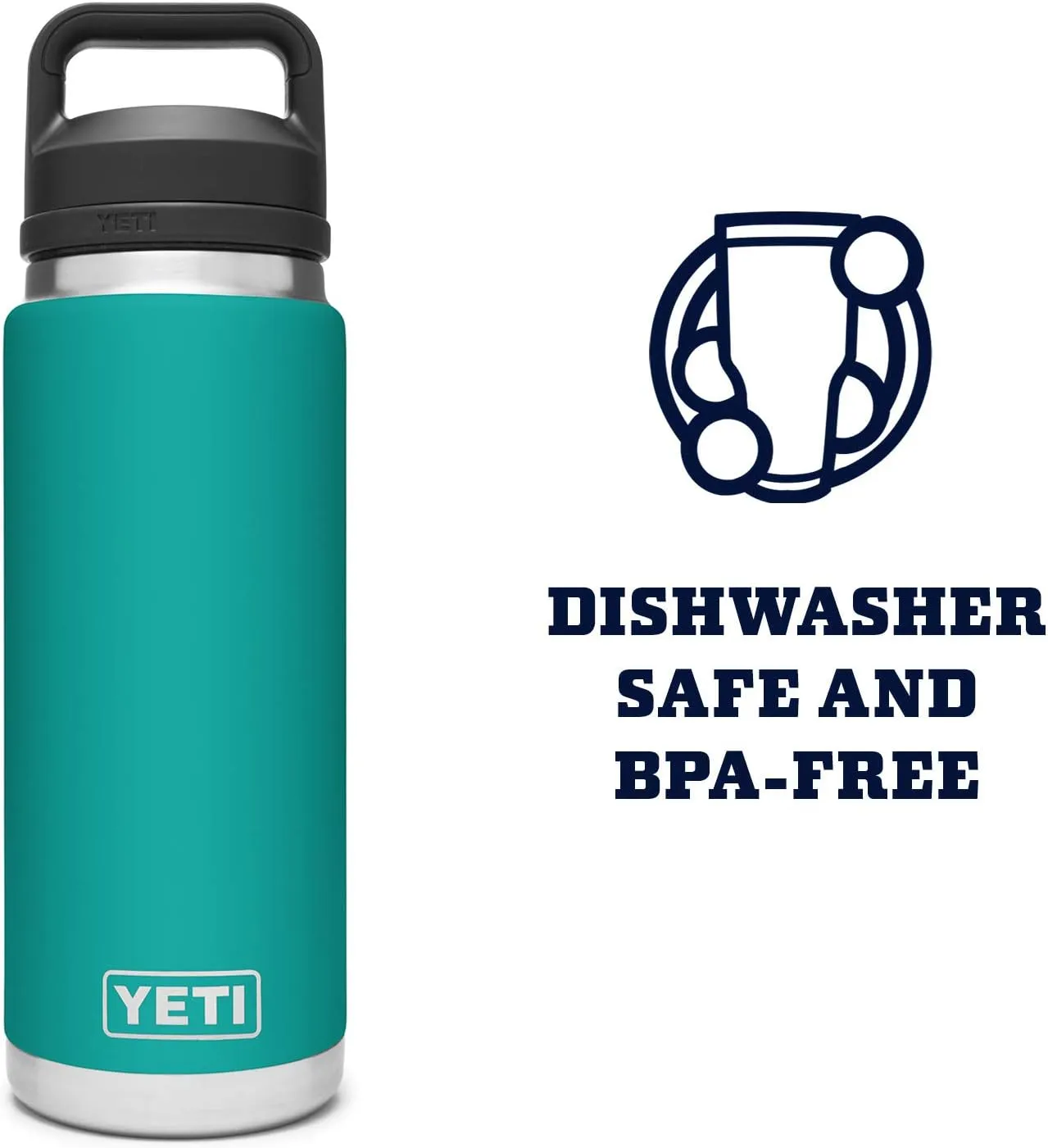 YETI Rambler 26 oz Bottle, Vacuum Insulated, Leakproof, Stainless Steel with Chug Cap