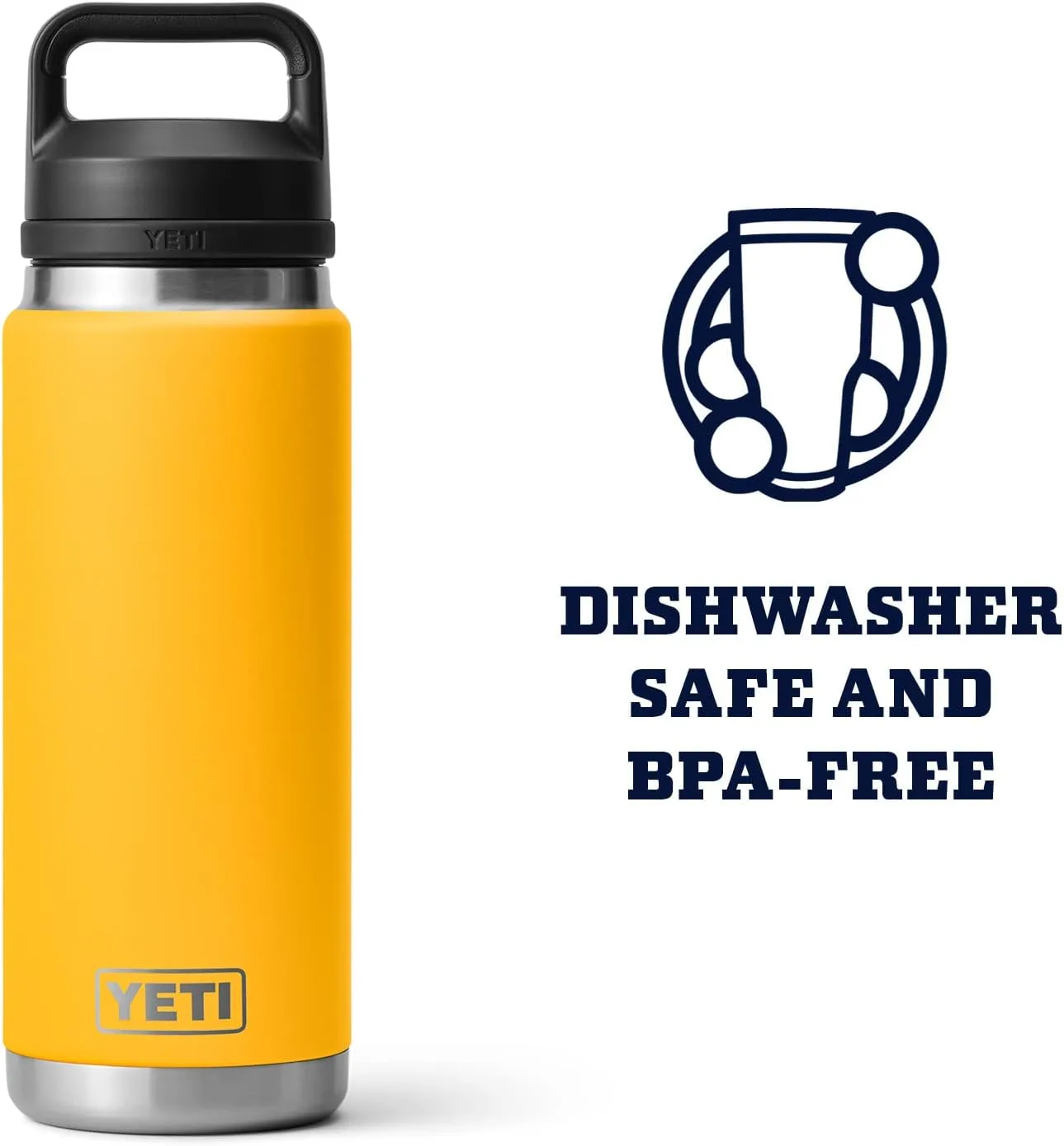 YETI Rambler 26 oz Bottle, Vacuum Insulated, Leakproof, Stainless Steel with Chug Cap