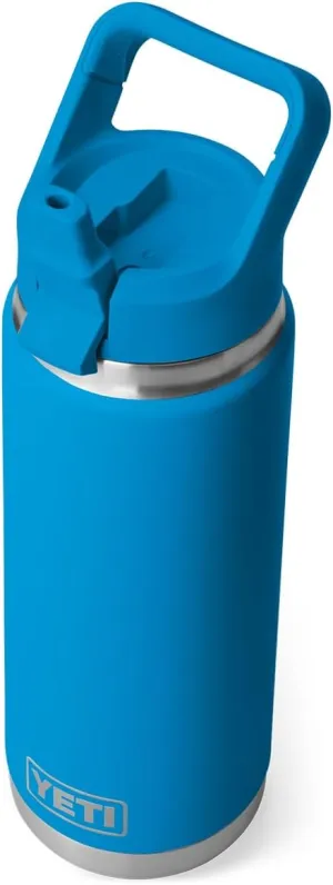 YETI Rambler 26 oz Bottle, Vacuum Insulated, Stainless Steel with Color Matching Straw Cap