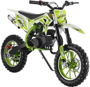 YOXIER 50cc Kids Dirt Bike,New Upgraded 2-Stroke Off-Road Mini Bike with Front & Rear Disc Brake,Max Load 330 Lbs,Gas Power Dirt Bikes for Kids 8-14,Mini Dirt Bike with Max Speed 40km/H Green