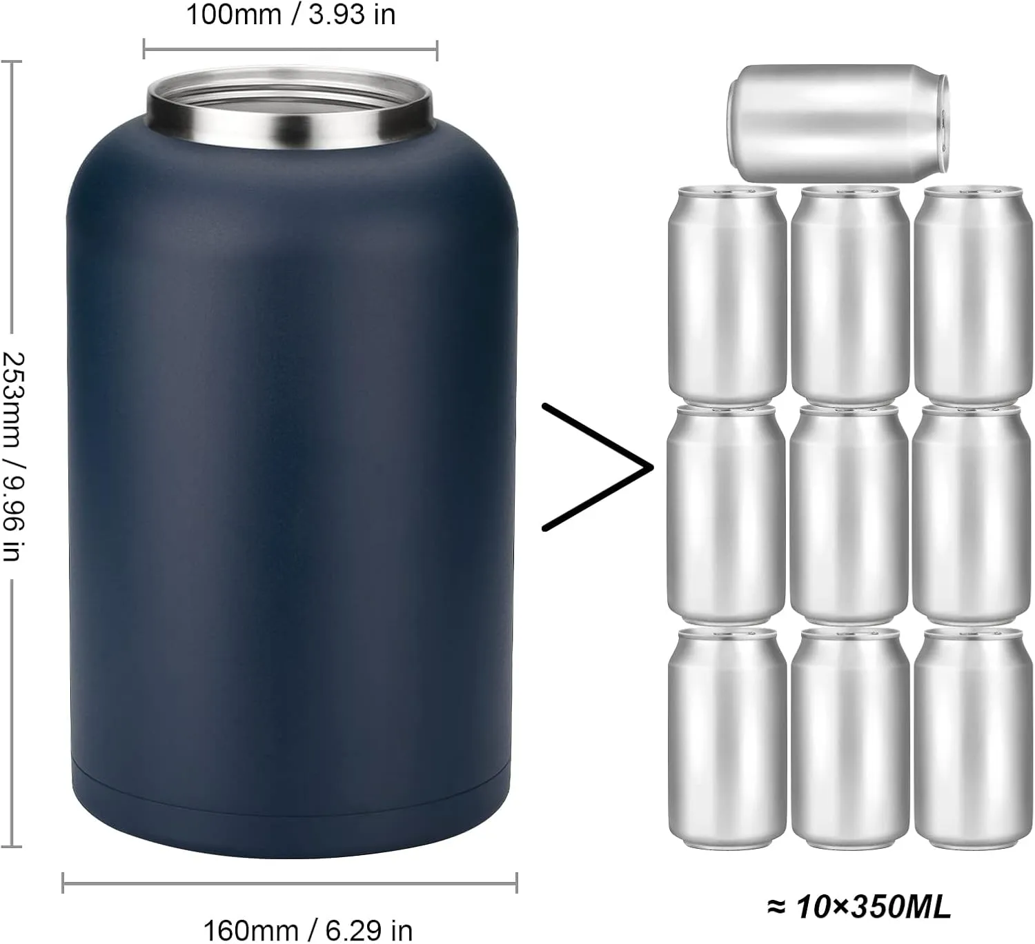 Zenbo 128 oz Jug with Straw Keeps Cold up to 36 Hrs,One Gallon Large Double Wall Vacuum Insulated Water Bottle,Sweat-Proof Leak-Proof