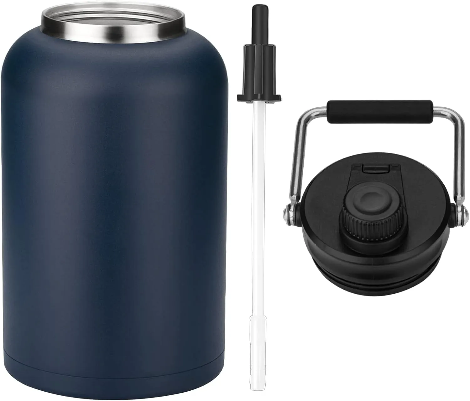 Zenbo 128 oz Jug with Straw Keeps Cold up to 36 Hrs,One Gallon Large Double Wall Vacuum Insulated Water Bottle,Sweat-Proof Leak-Proof