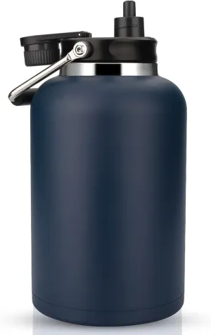 Zenbo 128 oz Jug with Straw Keeps Cold up to 36 Hrs,One Gallon Large Double Wall Vacuum Insulated Water Bottle,Sweat-Proof Leak-Proof