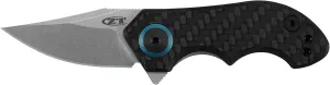 Zero Tolerance and Tim Galyean Pocketknife; 1.8 Inch Premium CPM 20CV Stainless Steel Blade, Carbon Fiber Front with Stonewashed Titanium Back Handle, Pocketclip, Made in The USA (0022)