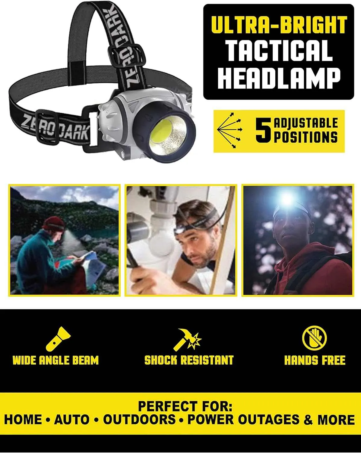 ZeroDark Flashlights Headlamp Lantern 3-Piece Set