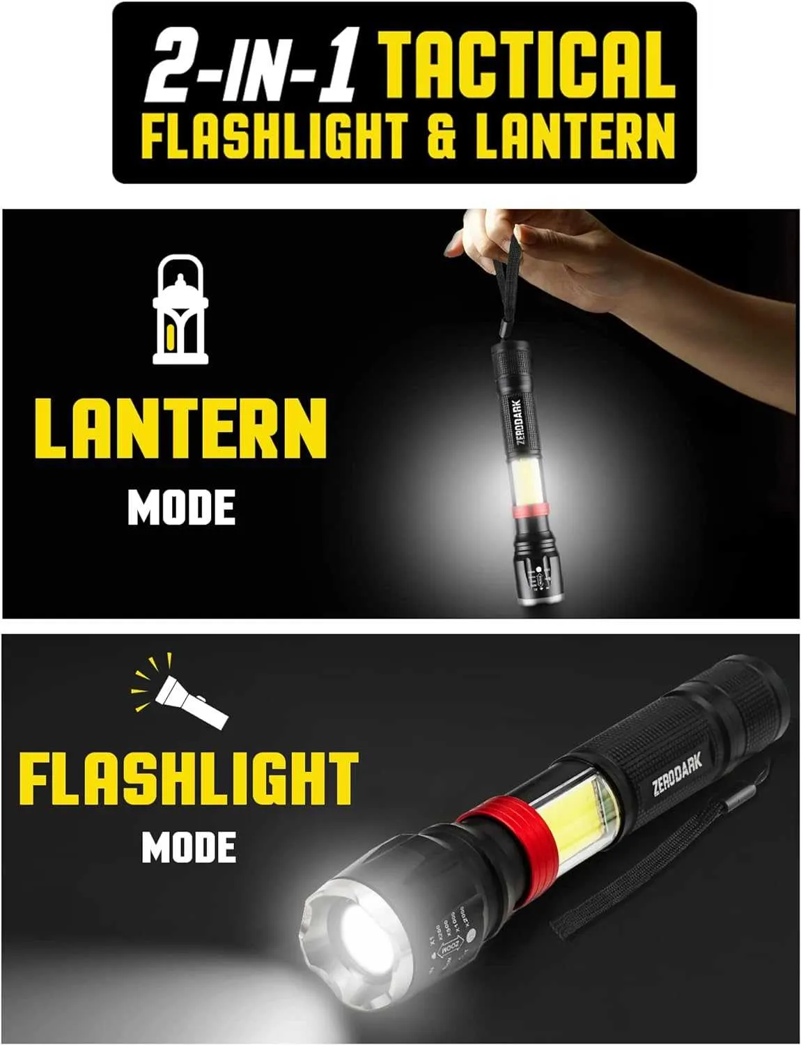 ZeroDark Flashlights Headlamp Lantern 3-Piece Set
