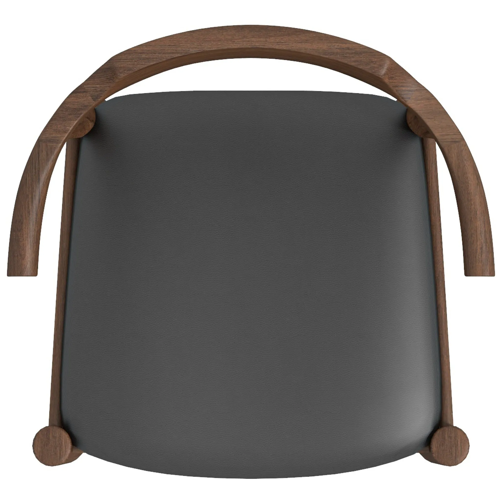 Zola Dining Chair Black Leather Set of 2