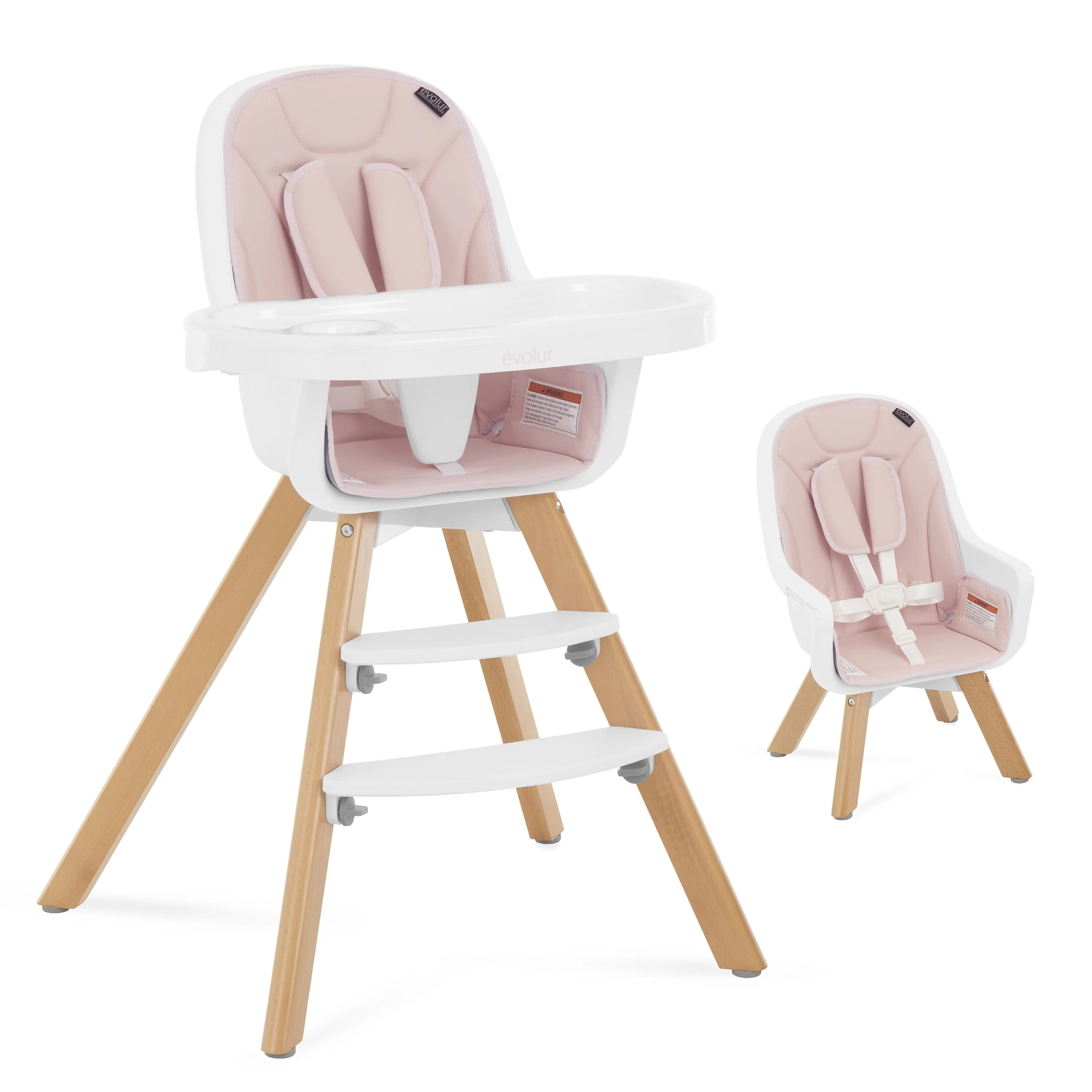 Zoodle 2-In-1 High Chair Booster Feeding Chair with Modern Design, Sage Green (Model #254)
