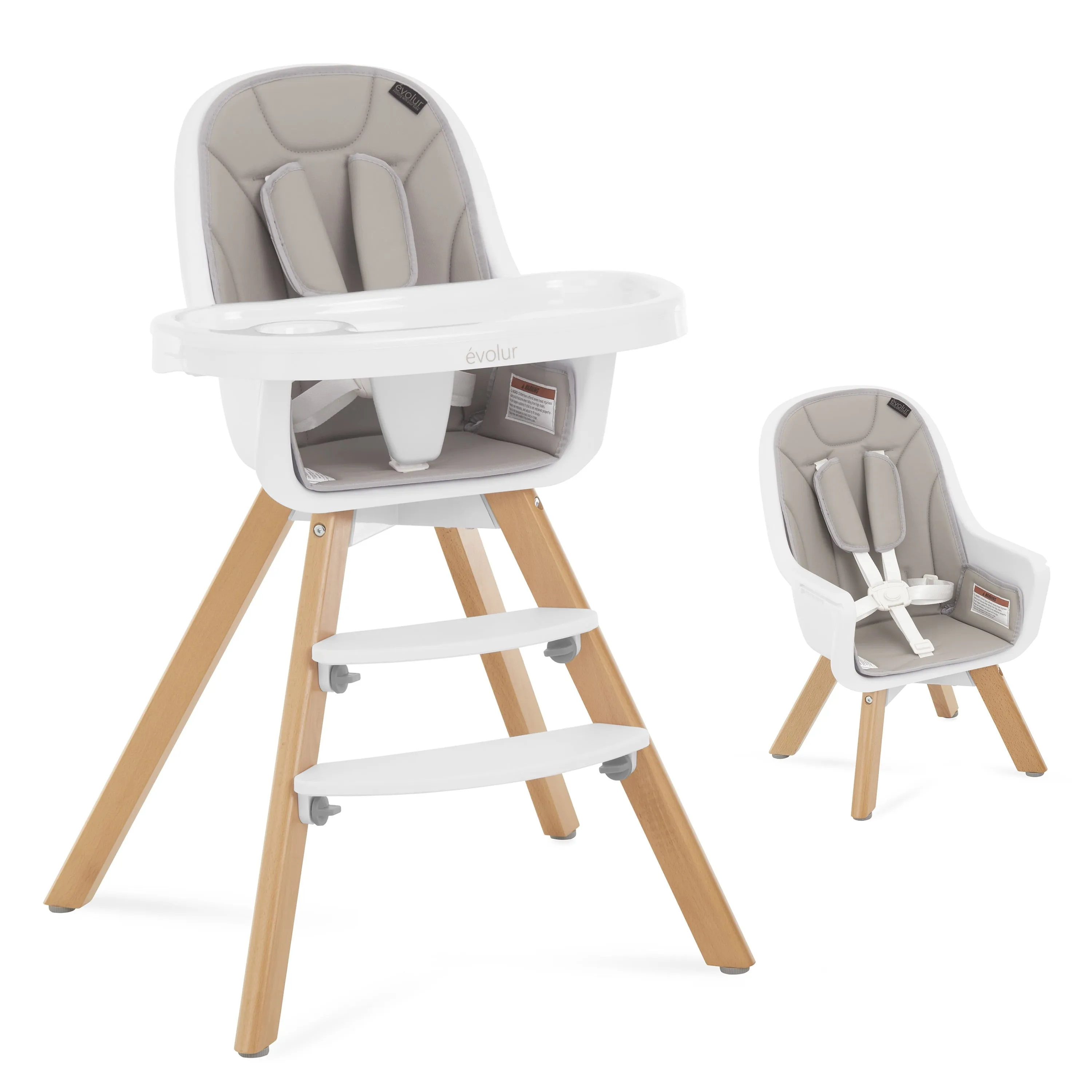 Zoodle 2-In-1 High Chair Booster Feeding Chair with Modern Design, Sage Green (Model #254)