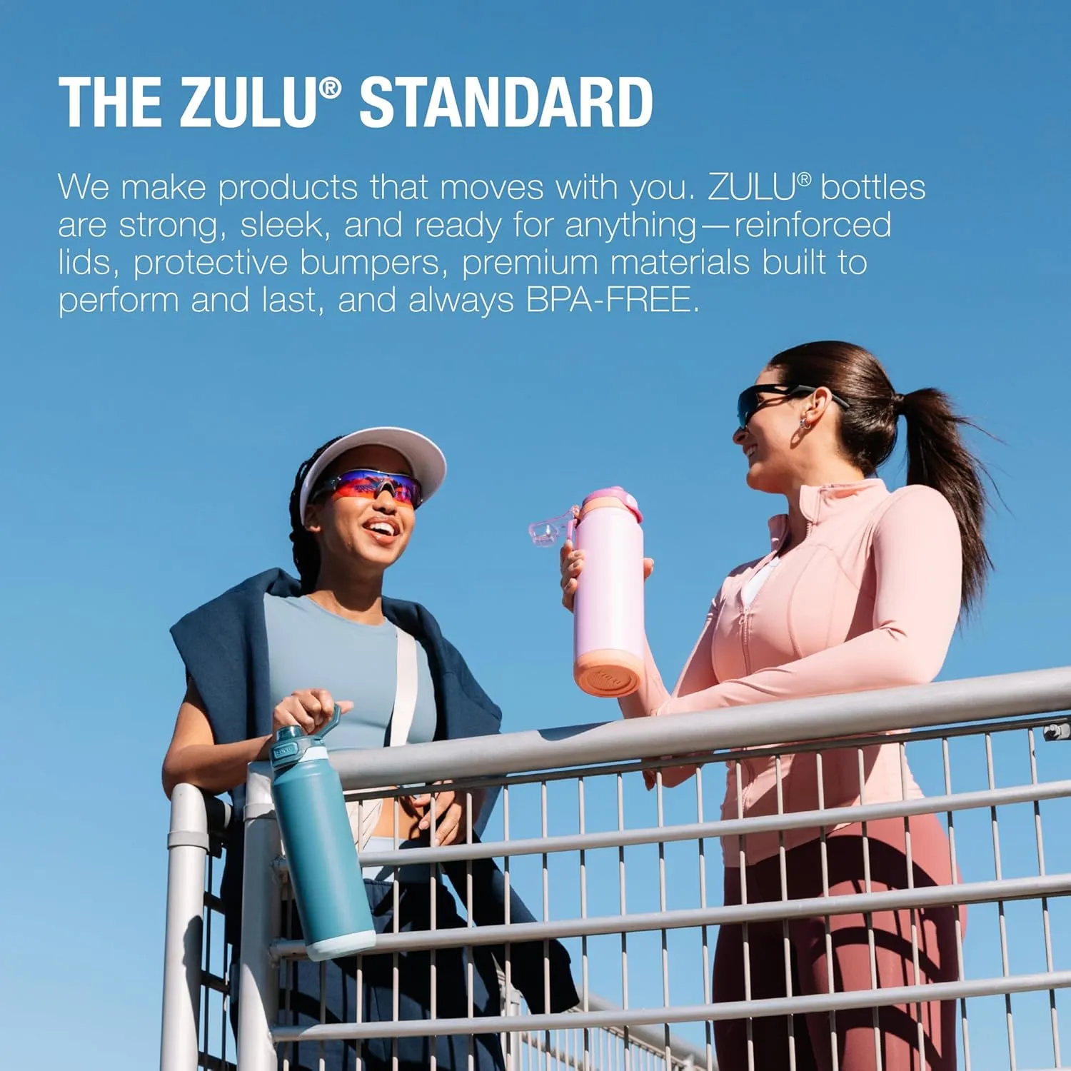 ZULU Powerfill Pro 24oz Stainless Steel Water Bottle with Quick Fill Lid, Triple Walled Vacuum Insulated Metal, Leak Proof Locking Lid, Sip and Chug, Reusable BPA Free, Sherbert